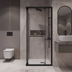 Niagara Душевой уголок Nova 90x90 NG-6833-34BLACK – фотография-4